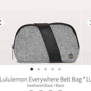Euc everywhere belt bag in heathered black/ black